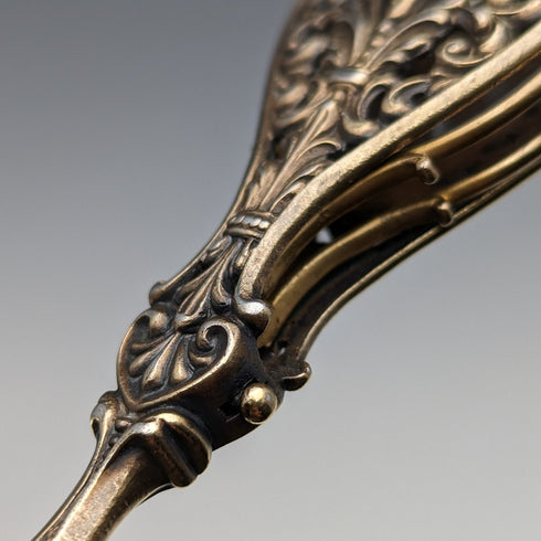 美國古董純銀鍍金便攜式折疊眼鏡 Roniet